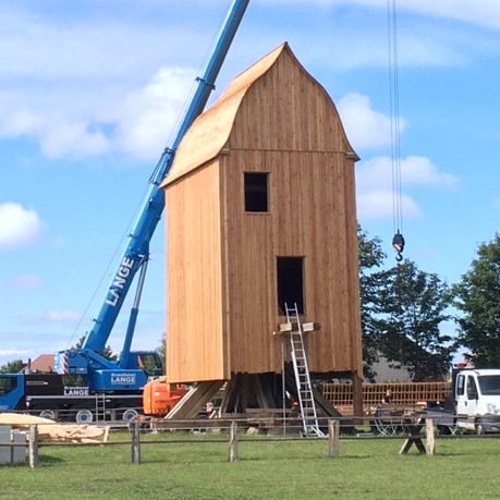 Bockwindmühle Klockenhagen- Außenverkleidung