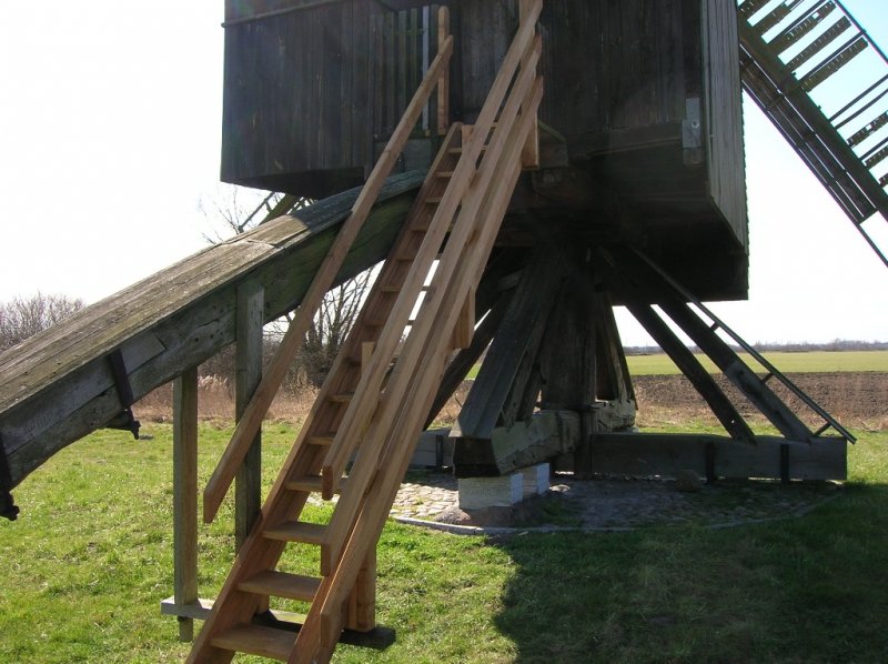 Eichenholztreppe Bockwindmühle Tornau