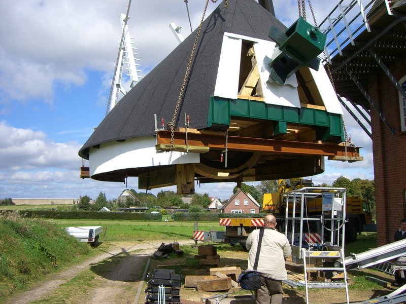 Sanierung Kappe Holländermühle Goldenbow