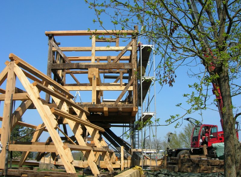 Wiederaufbau Bockwindmühle Bamme