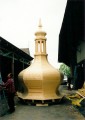 Zwiebelturm aus Holz für eine Stadtvilla